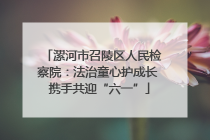漯河市召陵区人民检察院：法治童心护成长 携手共迎“六一”