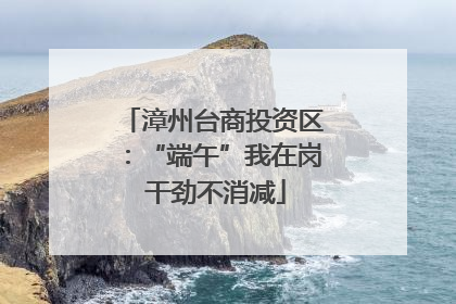 漳州台商投资区：“端午”我在岗 干劲不消减