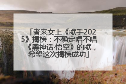 者来女上《歌手2025》揭榜：不确定唱不唱《黑神话·悟空》的歌，希望这次揭榜成功