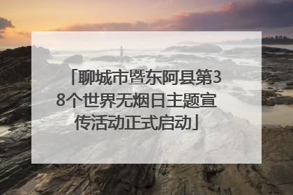 聊城市暨东阿县第38个世界无烟日主题宣传活动正式启动