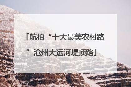 航拍“十大最美农村路”沧州大运河堤顶路
