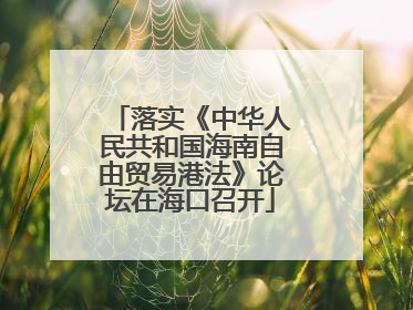 落实《中华人民共和国海南自由贸易港法》论坛在海口召开