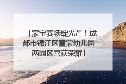 蒙宝赛场绽光芒！成都市锦江区童蒙幼儿园两园区喜获荣耀