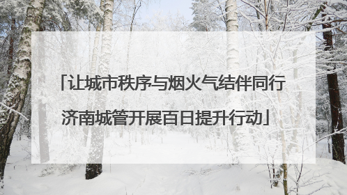 让城市秩序与烟火气结伴同行 济南城管开展百日提升行动