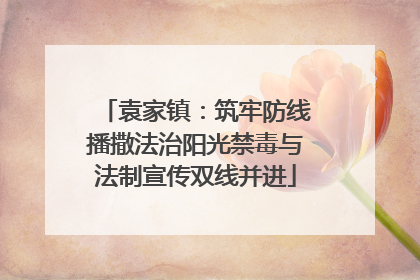 袁家镇：筑牢防线播撒法治阳光禁毒与法制宣传双线并进