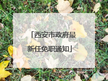 西安市政府最新任免职通知
