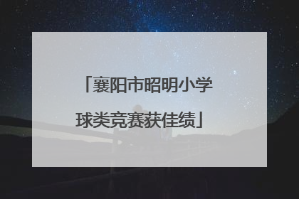 襄阳市昭明小学球类竞赛获佳绩