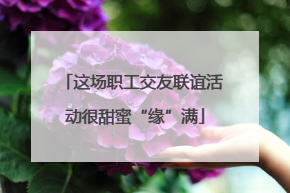 这场职工交友联谊活动很甜蜜“缘”满