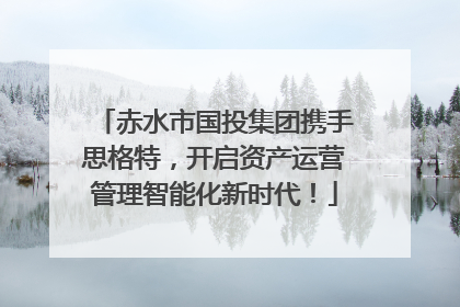 赤水市国投集团携手思格特，开启资产运营管理智能化新时代！