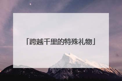 跨越千里的特殊礼物