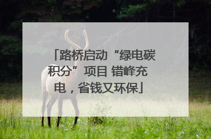 路桥启动“绿电碳积分”项目 错峰充电，省钱又环保