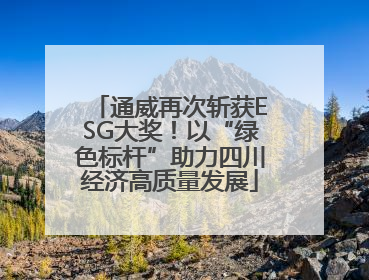 通威再次斩获ESG大奖！以“绿色标杆”助力四川经济高质量发展