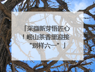 采撷新芽悟匠心！崂山茶香里迎接“别样六一”
