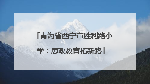 青海省西宁市胜利路小学：思政教育拓新路