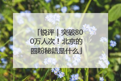 锐评｜突破800万人次！北京的圈粉秘籍是什么