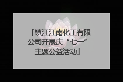 镇江江南化工有限公司开展庆“七一”主题公益活动