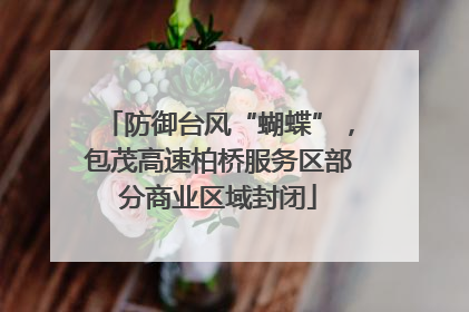 防御台风“蝴蝶”，包茂高速柏桥服务区部分商业区域封闭