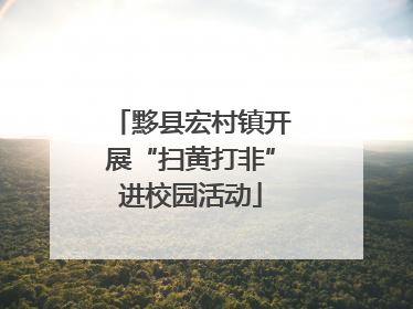黟县宏村镇开展“扫黄打非”进校园活动