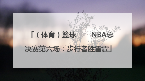 （体育）篮球——NBA总决赛第六场：步行者胜雷霆