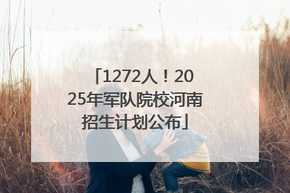 1272人！2025年军队院校河南招生计划公布