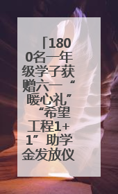 1800名一年级学子获赠六一“暖心礼” “希望工程1+1”助学金发放仪式在川举行