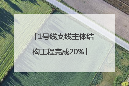 1号线支线主体结构工程完成20%