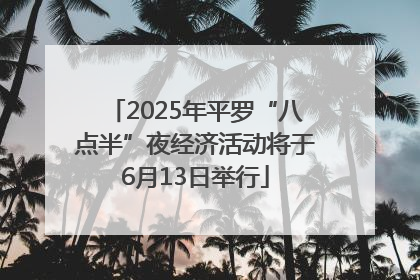 2025年平罗“八点半”夜经济活动将于6月13日举行