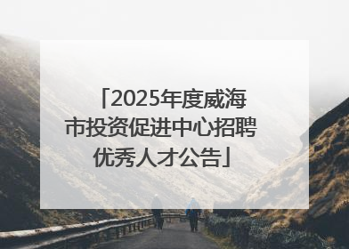 2025年度威海市投资促进中心招聘优秀人才公告