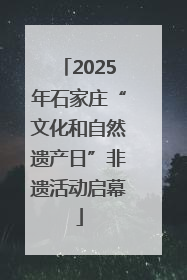 2025年石家庄“文化和自然遗产日”非遗活动启幕