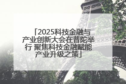 2025科技金融与产业创新大会在普陀举行 聚焦科技金融赋能产业升级之策