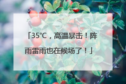 35℃，高温暴击！阵雨雷雨也在候场了！