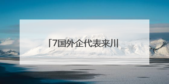 7国外企代表来川 “外企看四川”搭建中外企业合作桥梁