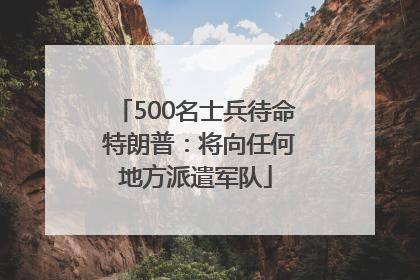 500名士兵待命 特朗普：将向任何地方派遣军队