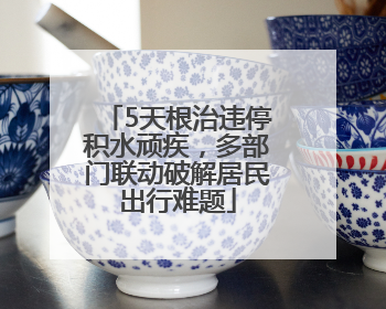 5天根治违停积水顽疾，多部门联动破解居民出行难题