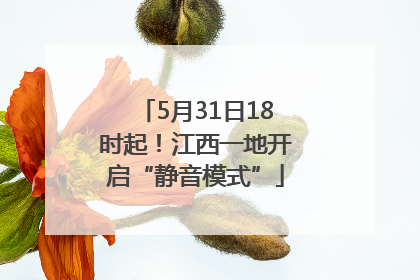 5月31日18时起！江西一地开启“静音模式”