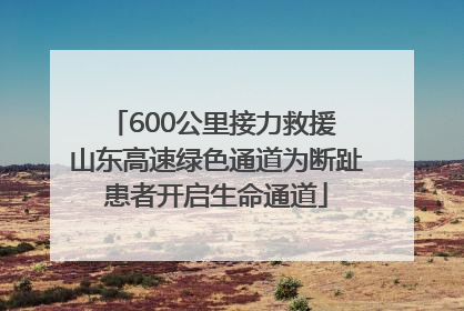 600公里接力救援 山东高速绿色通道为断趾患者开启生命通道